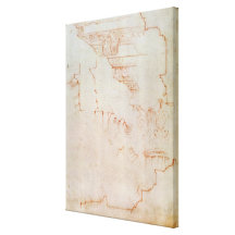 Drawing of architectural details stretched canvas prints