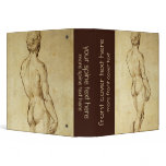 Drawing of Michelangelo's David by Raphael Vinyl Binder