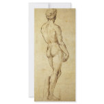 Drawing of Michelangelo's David by Raphael Rack Card Template