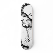 Drawing of parts of the human brain skateboards