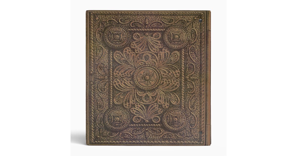 Drawing of Vintage Decorative Book Cover 3 Ring Binder Zazzle