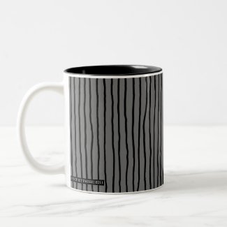 Drawing - stripe 1, gray/black - mug mug