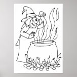 Drawing to be colored for Halloween - Posters