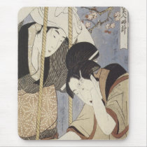 Drawing Water for Breakfast, Utamaro, 1795 Mousepa mousepads by japaneseartmall Drawing Water for Breakfast, Utamaro, 1795 Mousepa mousepads
