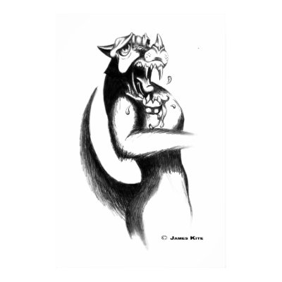 Drawing: Werewolf Poster by serenitystudios