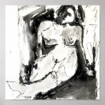 Drawing Woman Nude Poster