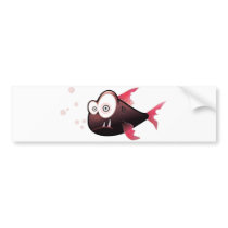 Drawn Fish Underwater Friend Comic Colors Bumper Stickers