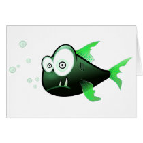 Drawn Fish Underwater Friend Comic Colors Card