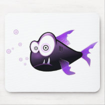 Drawn Fish Underwater Friend Comic Colors Mouse Pads