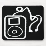 Drawn iPod Black Mousepad