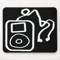 Drawn iPod Black Mousepad by jcbing Drawn iPod Black Mousepad