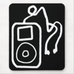 Drawn iPod Black Mousepad