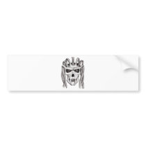 dread skull bumper stickers