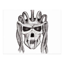 dread skull post cards