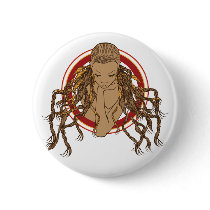 Dreadlock Girl buttons