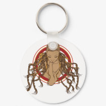 Dreadlock Girl keychains