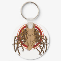 Dreadlock Girl keychains