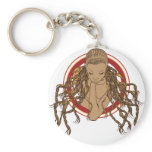Dreadlock Girl Keychain