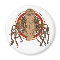 Dreadlock Girl magnets