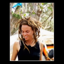 Dreadlock Girl Postcard postcards