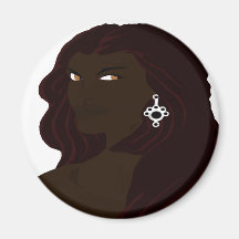Dreadlock Headshot 4(Sketchbook Pro) Refrigerator Magnet