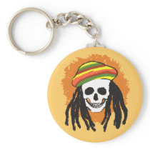 Dreadlock skull key chains