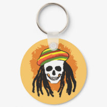 Dreadlock skull keychains