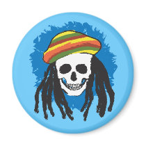 Dreadlock skull magnets by JellyRollDesigns Dreadlock skull magnets