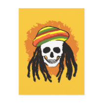 Dreadlock skull postcards