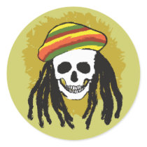 Dreadlock skull stickers