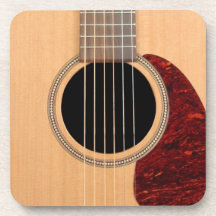 Dreadnought Acoustic six string Guitar Drink Coasters