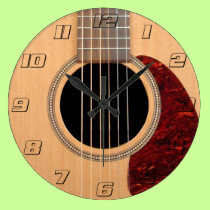 Dreadnought Acoustic six string Guitar wall clocks