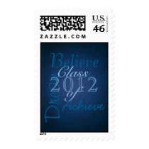 Dream & Achieve Blue Class of Graduation Postage