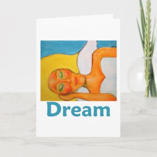 Dream Angel Art Holiday Greeting card