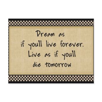 Dream As If: Postcards postcard