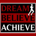 Dream Believe Achieve Running Poster print