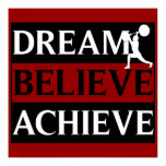 Dream Believe Achieve Weightlifting Poster