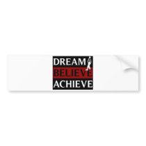 Dream Believe Achieve Womens Volleyball Bumper Stickers