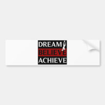 Dream Believe Achieve Womens Volleyball Bumper Stickers