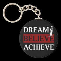 Dream Believe Achieve Womens Volleyball keychains