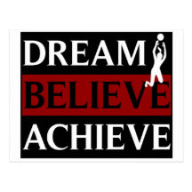 Dream Believe Achieve Womens Volleyball Postcards