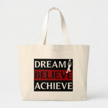 Dream Believe Achieve Womens Volleyball Tote Bag