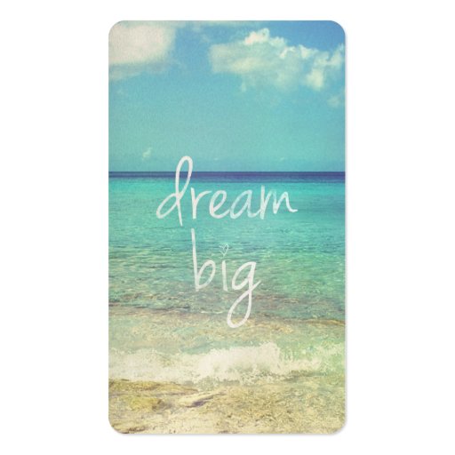 Dream big business card template (front side)