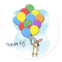 Dream Big Corgi Stickers by MenagerieMayhem Dream Big Corgi Stickers