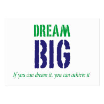 Dream Big motivart card Business Card Template