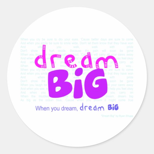 Dream Big - Pink Sticker