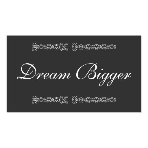 Dream Bigger Gift Card Business Card Template (front side)