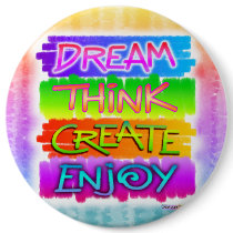 Dream Buttons, Pins by PopArtDiva Dream Buttons, Pins