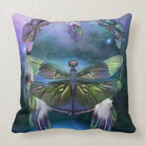 Dream Catcher - Dragonfly Spirit Designer Pillow pillows