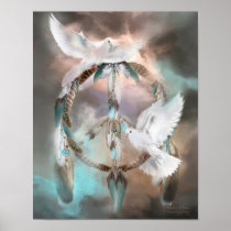 Dream Catcher - Dreams Of Peace Art Poster/Print